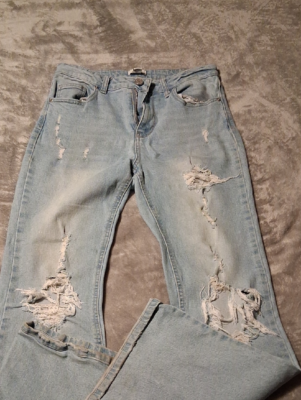 Light Blue Distressed Women's My FAVORITEST Jeans, SO CUTE!!! bootcut Sz 29